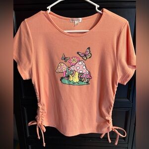 Mushroom Cropped Shirt